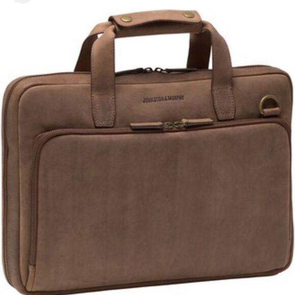 NWT Johnston & Murphy Leather Portfolio Briefcase
⭐️read description - Picture 1 of 8
